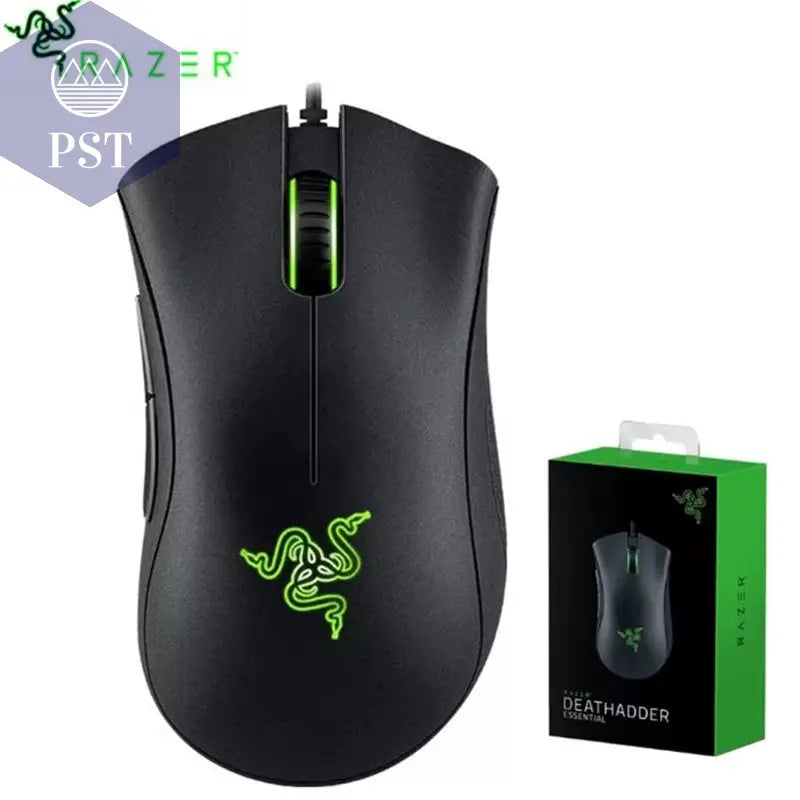 Razer Deathadder Essential Kabelgebundene Gaming Maus / Kabelgebundene Mäuse 6400 DPI 5 Unabhängige Tasten Für Laptop Gaming PC Computer Workstation PST PS Tradings PST PS Tradings PST PS Tradings