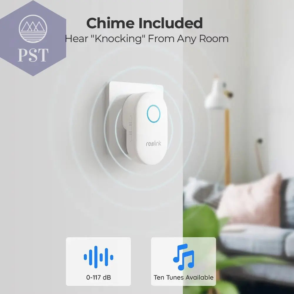 Reolink 2K+ Video-Türklingel, Smart Home, Video-Gegensprechanlage, Menschenerkennung, Unterstützt Alexa-Türklingel Mit Glockenspiel, WLAN Oder Poe-Optionen PST PS Tradings PST PS Tradings PST PS Tradings