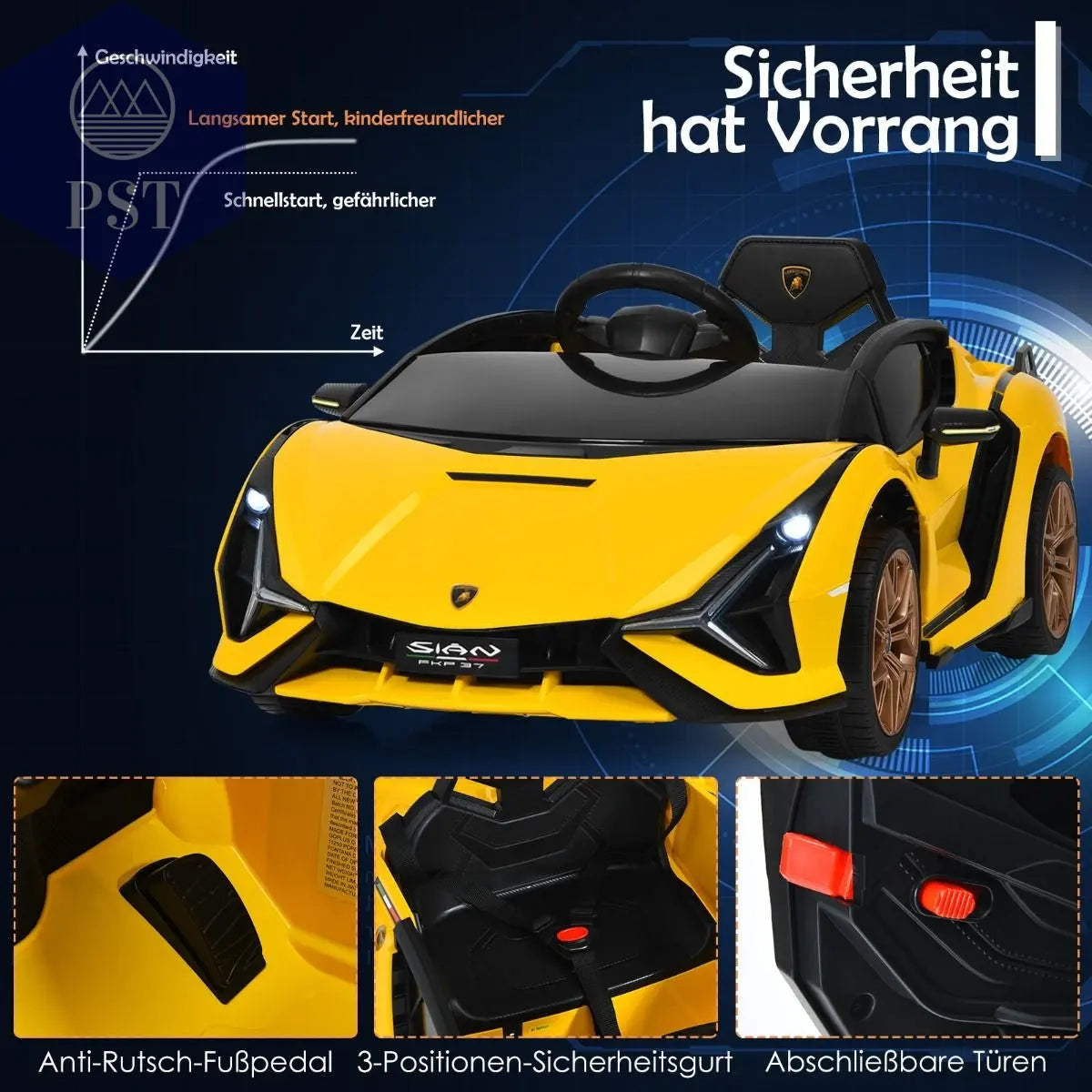 12V Kinderauto Sportwagen - Elektrofahrzeug fur Kinder PST PS Tradings Spielzeug PST PS Tradings  PST PS Tradings 12V Kinderauto Sportwagen - Elektrofahrzeug fur Kinder Spielzeug