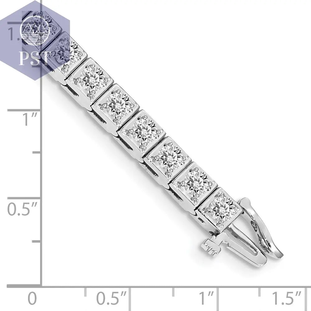 14k White Gold Tennis Bracelet Mounting PST PS Tradings Armband PST PS Tradings  PST PS Tradings 14k White Gold Tennis Bracelet Mounting Armband