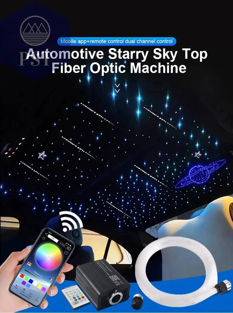 16W LED Twinkle RGBW Roof Fiber Optic Starry Sky Lights For Car Interior Ceiling Lighting Kit APP Music Control LED Ambient Lamp - Property & Safety Tradings