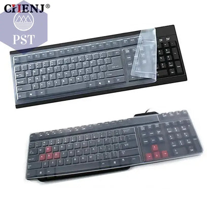 1pc Universal Waterproof Silicone Desktop Computer Keyboard Cover Clear Skin Protector Film Shell Dust-Proof Protective Film - PST PS Tradings