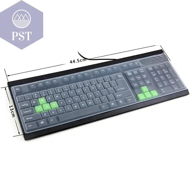 1pc Universal Waterproof Silicone Desktop Computer Keyboard Cover Clear Skin Protector Film Shell Dust-Proof Protective Film - PST PS Tradings