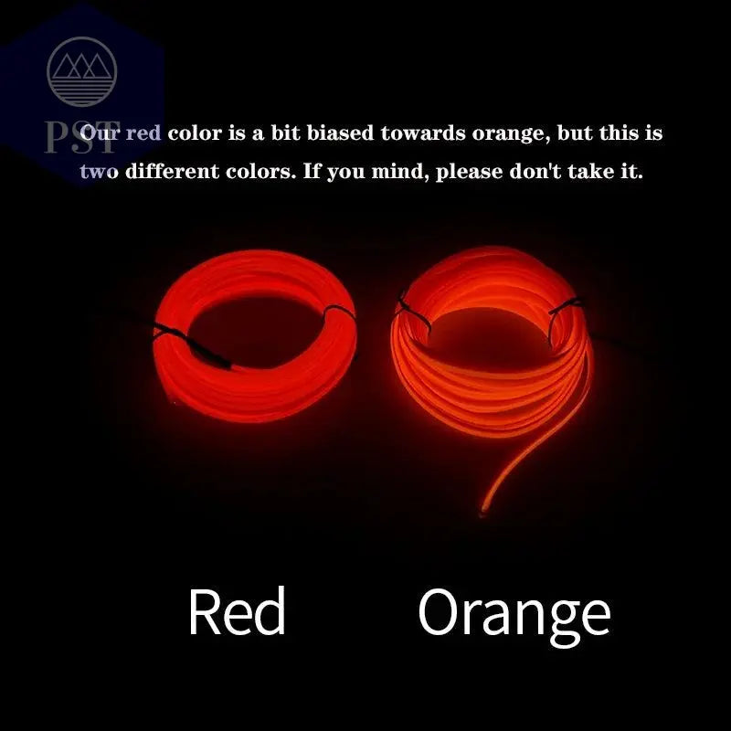 5m Car Interior Accessories Atmosphere Lamp EL Cold Light Line With USB DIY Decorative Dashboard Console Auto LED Ambient Lights - PST PS Tradings