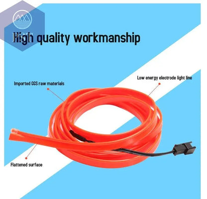 5m Car Interior Accessories Atmosphere Lamp EL Cold Light Line With USB DIY Decorative Dashboard Console Auto LED Ambient Lights - PST PS Tradings