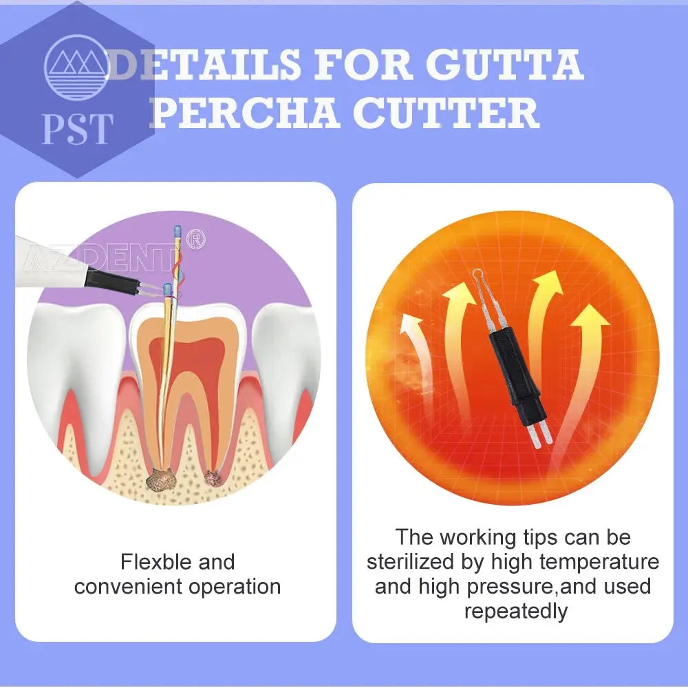 AZDENT Dental Endo Gutta Zahnaufhellung Mundhygiene Dentalgeräte Zahnfleischschneider Dental Cuttapercha mit 4 Spitzen       PST PS Tradings