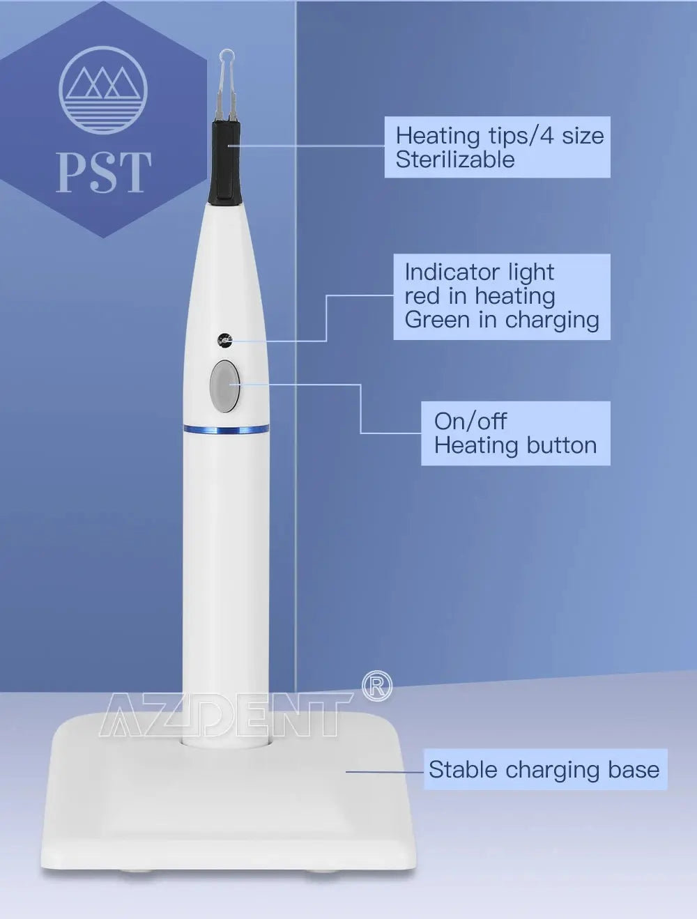 AZDENT Dental Endo Gutta Zahnaufhellung Mundhygiene Dentalgeräte Zahnfleischschneider Dental Cuttapercha mit 4 Spitzen       PST PS Tradings
