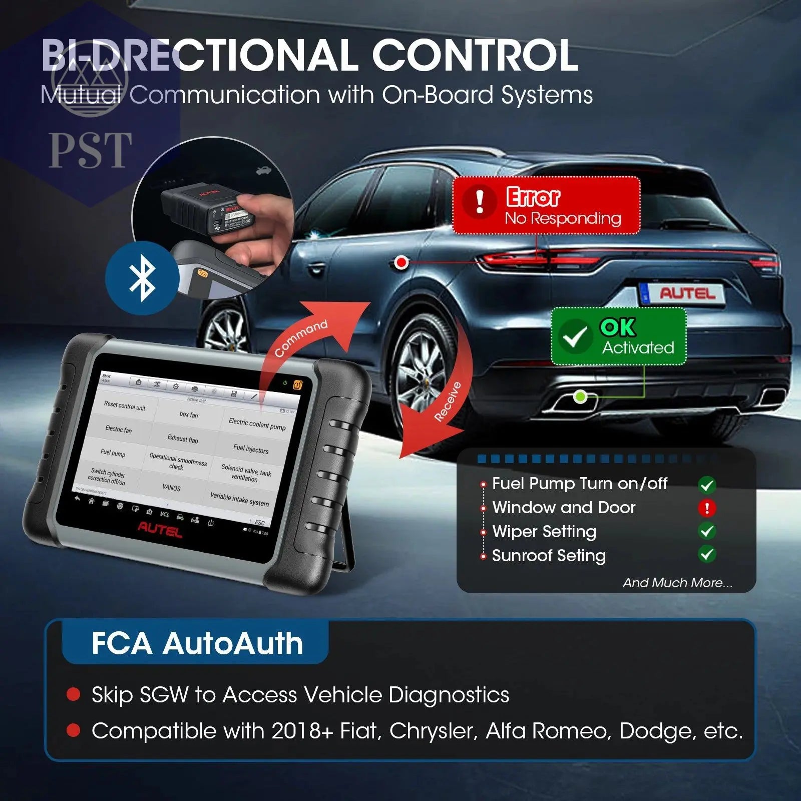 Autel MaxiPRO MP808S-TS Car Diagnostic Tools Online ECU Coding TPMS Automotive Scanner Active Test Scan Tool PK MP808BT PRO - PST PS Tradings