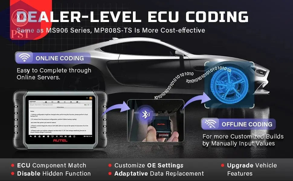 Autel MaxiPRO MP808S-TS Car Diagnostic Tools Online ECU Coding TPMS Automotive Scanner Active Test Scan Tool PK MP808BT PRO - PST PS Tradings