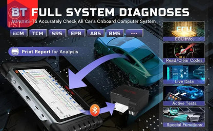 Autel MaxiPRO MP808S-TS Car Diagnostic Tools Online ECU Coding TPMS Automotive Scanner Active Test Scan Tool PK MP808BT PRO - PST PS Tradings
