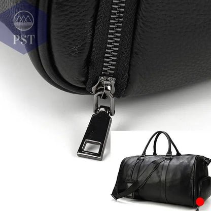 Big Capacity Genuine Leather Travel Bag For Men Women Soft Black Cowhide Casual Travel Duffel Large Luggage Weekend Shoulder Bag - PST PS Tradings  PST PS Tradings