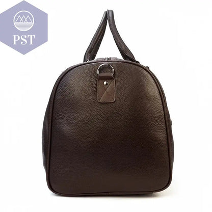 Big Capacity Genuine Leather Travel Bag For Men Women Soft Black Cowhide Casual Travel Duffel Large Luggage Weekend Shoulder Bag - PST PS Tradings  PST PS Tradings