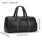 Big Capacity Genuine Leather Travel Bag For Men Women Soft Black Cowhide Casual Travel Duffel Large Luggage Weekend Shoulder Bag - PST PS Tradings  PST PS Tradings