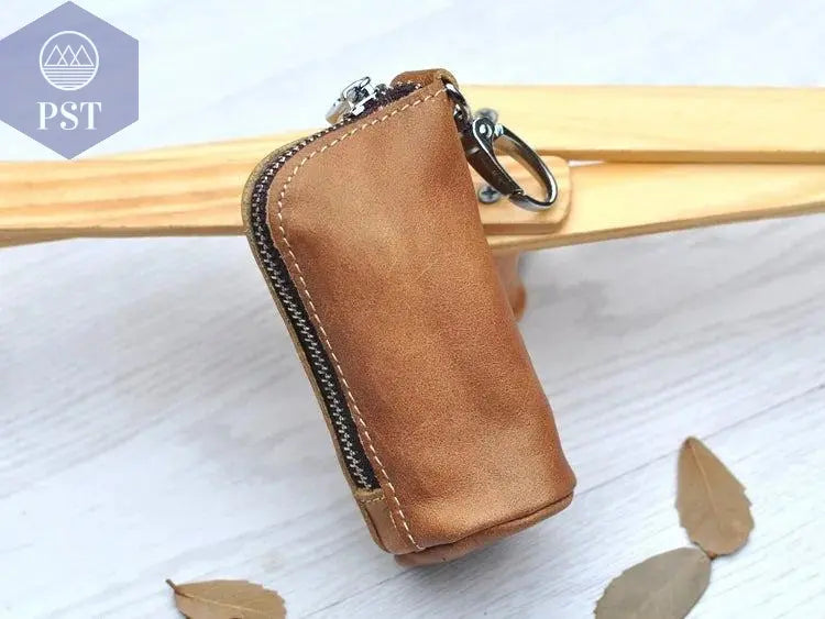 CICICUFF Men Key Bag Genuine Cow Leather Buckets Key Cases Pouch Zipper Keychain Auto Car Key Case Bag Women Home Key Holder - PST PS Tradings