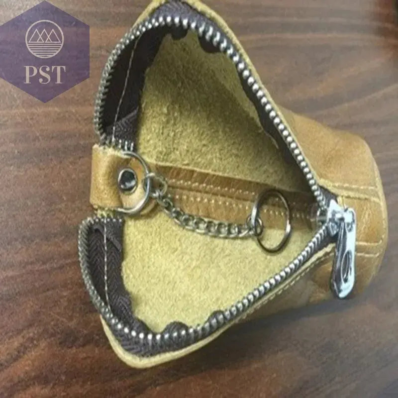 CICICUFF Men Key Bag Genuine Cow Leather Buckets Key Cases Pouch Zipper Keychain Auto Car Key Case Bag Women Home Key Holder - PST PS Tradings