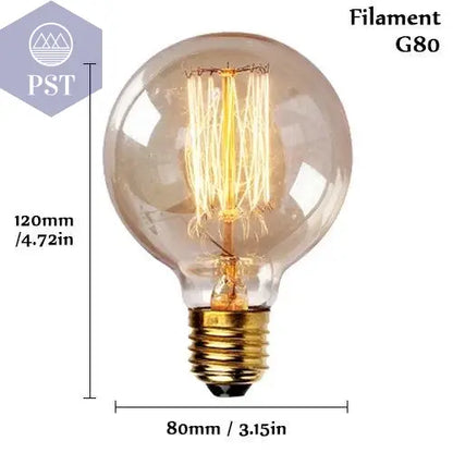 Edison Bulb E27 220V 40W ST64 A19 T45 G80 G95 G125 Incandescent Filament Bulb Lighting Retro Edison Light Bulb       PST PS Tradings