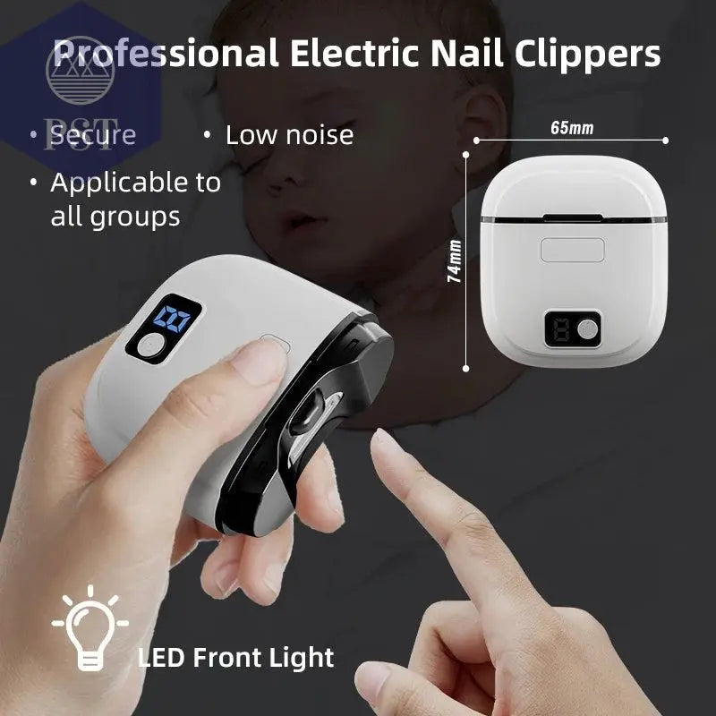 Electric Nail Clipper 3Speed Levels Automatic Nail Clipper Nail Clip Storage and LCD Light USB for Adults Seniors Babies Kids - PST PS Tradings