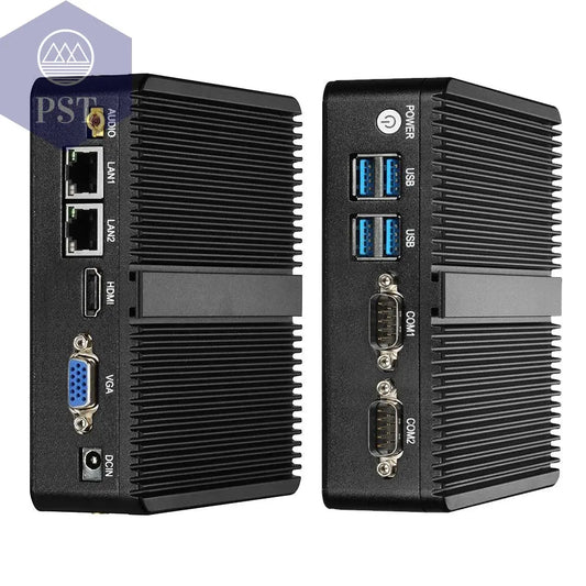 Fanless Mini PC Intel Celeron J4125 2x Gigabit LAN 2x RS232 HDMI VGA Mini PCIE WiFi/4G 4x USB Support Windows Linux -    PST PS Tradings