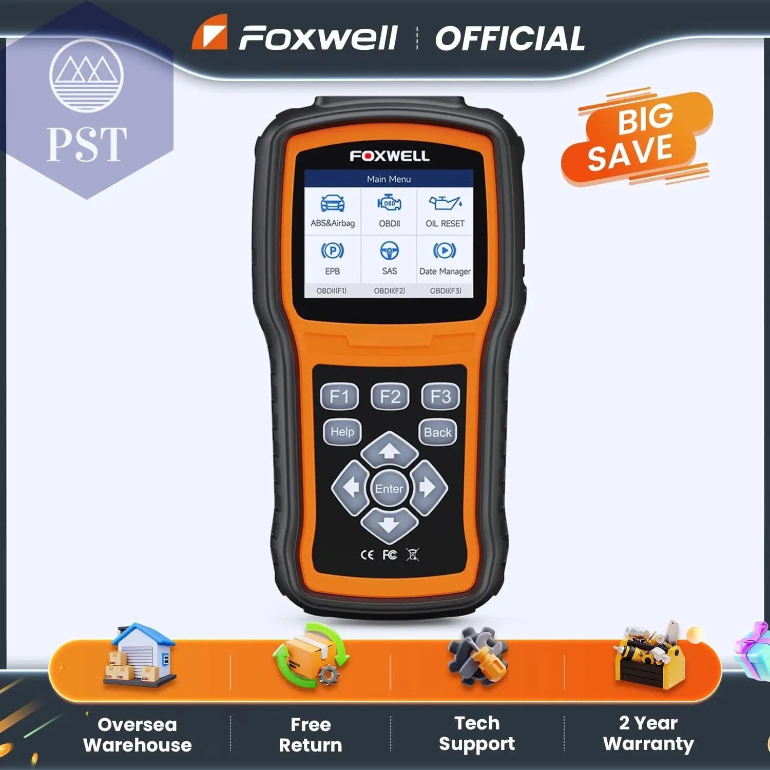 Foxwell NT630 Plus OBD2 Automotive Scanner Engine ABS SRS EPB OIL SAS Calibration Code Reader ODB OBD2 Auto Car Diagnostic Tool - PST PS Tradings