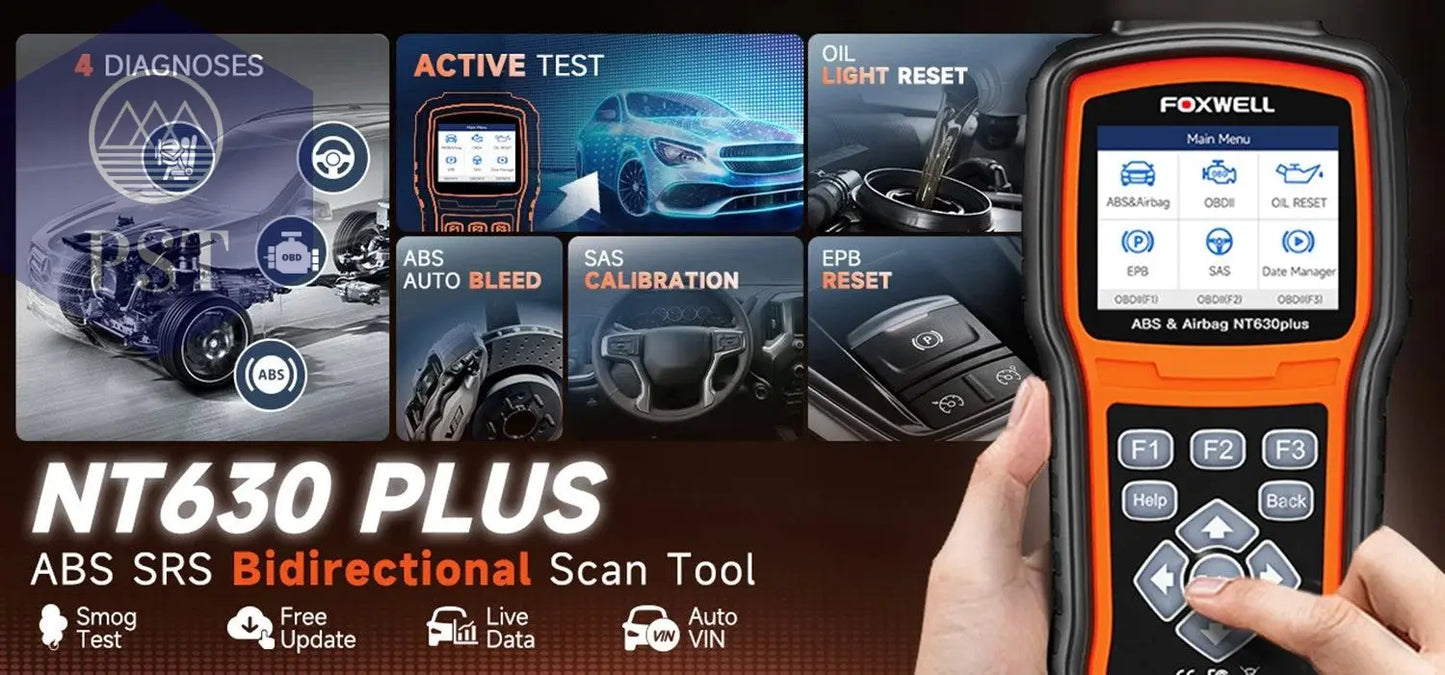 Foxwell NT630 Plus OBD2 Automotive Scanner Engine ABS SRS EPB OIL SAS Calibration Code Reader ODB OBD2 Auto Car Diagnostic Tool - PST PS Tradings