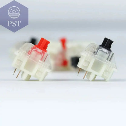 Gateron silent switch Black Red clear 5pin  transparent tops for mechaniacl keyboard Compatible with MX switch - PST PS Tradings