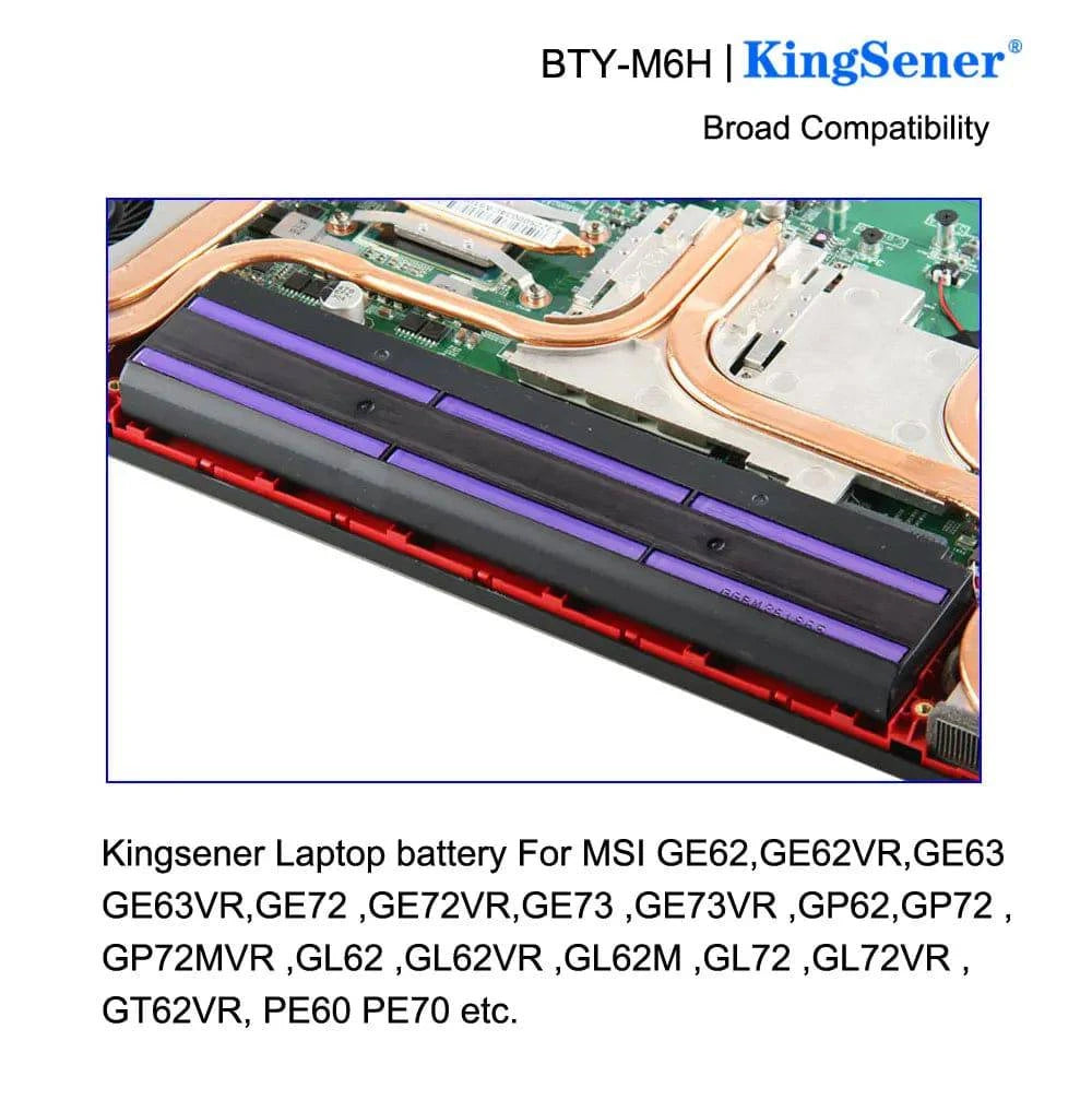 KingSener BTY-M6H Battery For MSI GE62 GE72 GP62 GP72 GL62 GL72 GP62VR GP72VR PE60 PE70 MS-16J2 MS-16J3 MS-16J9 MS-1792 MS-1795 - Property & Safety Tradings