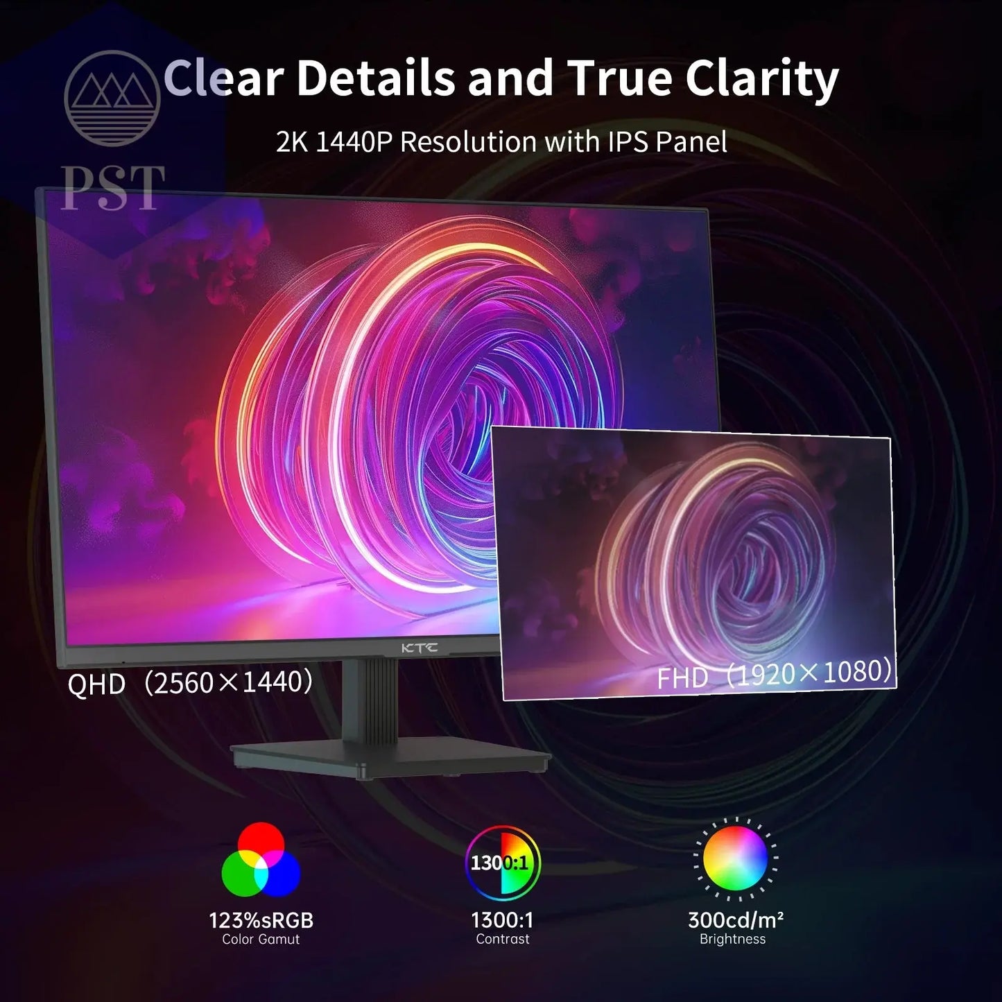 KTC 27 Zoll QHD Display Gaming Monitor 100Hz IPS PST PS Tradings Monitor PST PS Tradings  PST PS Tradings