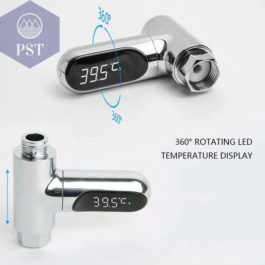 LED Display Water Shower Thermometer Self-Generating Electricity Water Temperature Monitoring Baby Care Smart Temperature Meter - PST PS Tradings
