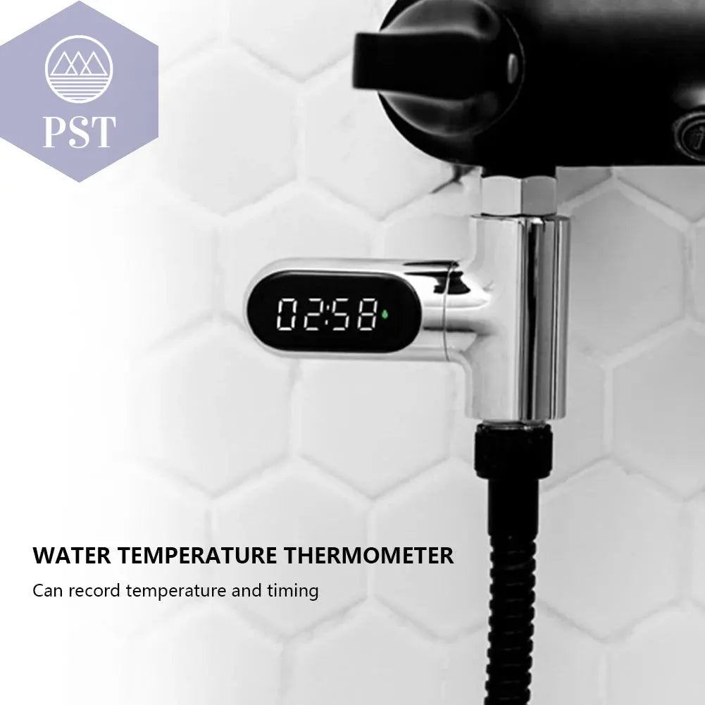 LED Display Water Shower Thermometer Self-Generating Electricity Water Temperature Monitoring Baby Care Smart Temperature Meter - PST PS Tradings