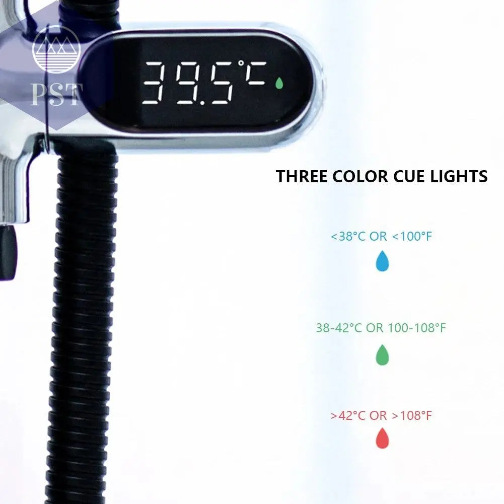 LED Display Water Shower Thermometer Self-Generating Electricity Water Temperature Monitoring Baby Care Smart Temperature Meter - PST PS Tradings
