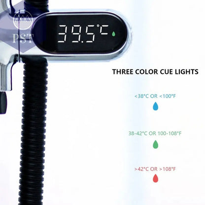 LED Display Water Shower Thermometer Self-Generating Electricity Water Temperature Monitoring Baby Care Smart Temperature Meter - PST PS Tradings