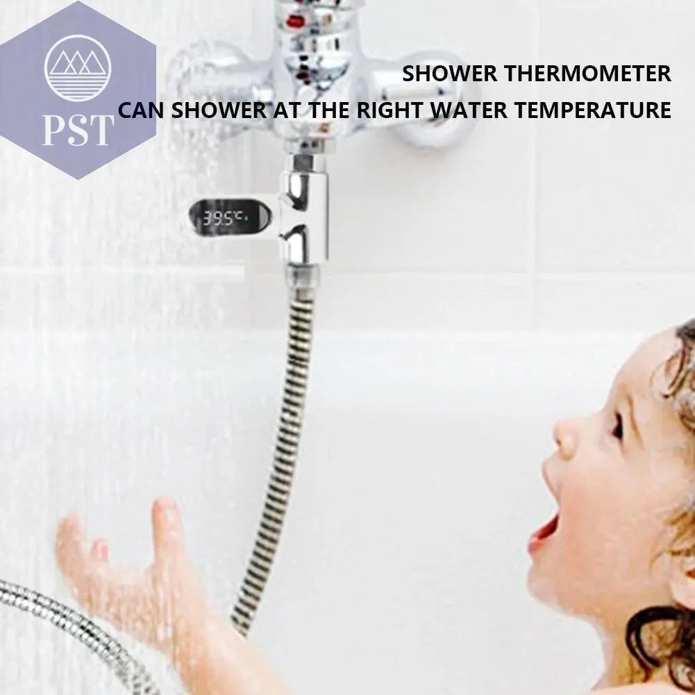 LED Display Water Shower Thermometer Self-Generating Electricity Water Temperature Monitoring Baby Care Smart Temperature Meter - PST PS Tradings