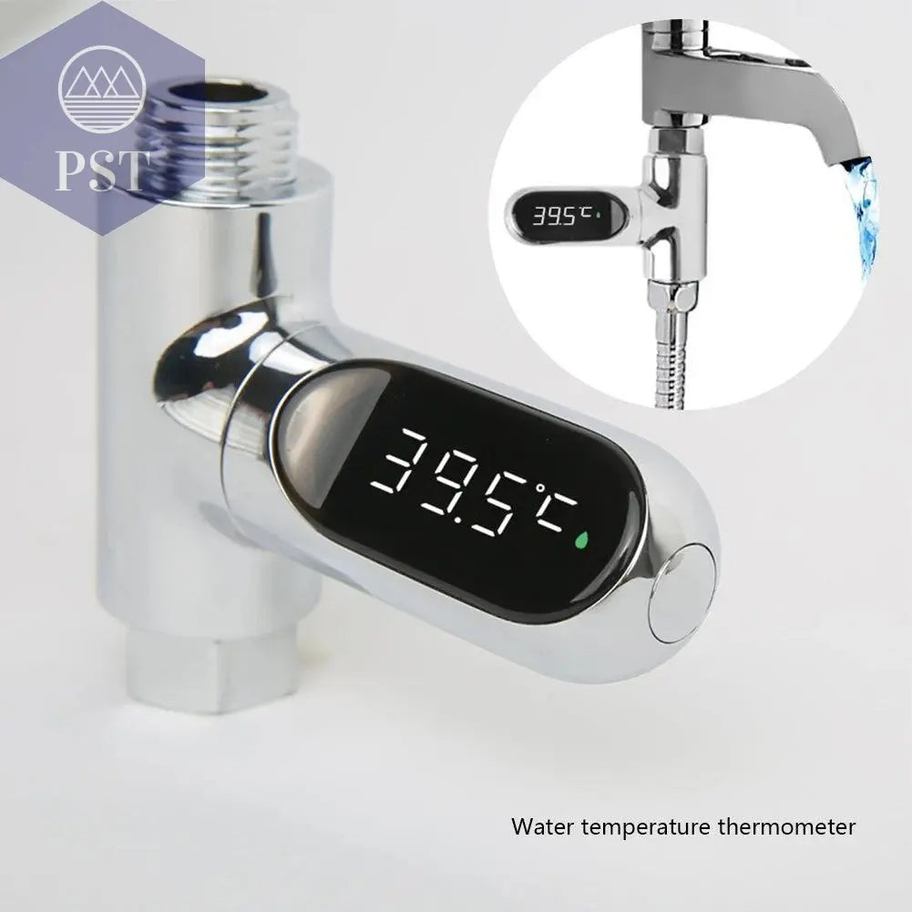 LED Display Water Shower Thermometer Self-Generating Electricity Water Temperature Monitoring Baby Care Smart Temperature Meter - PST PS Tradings