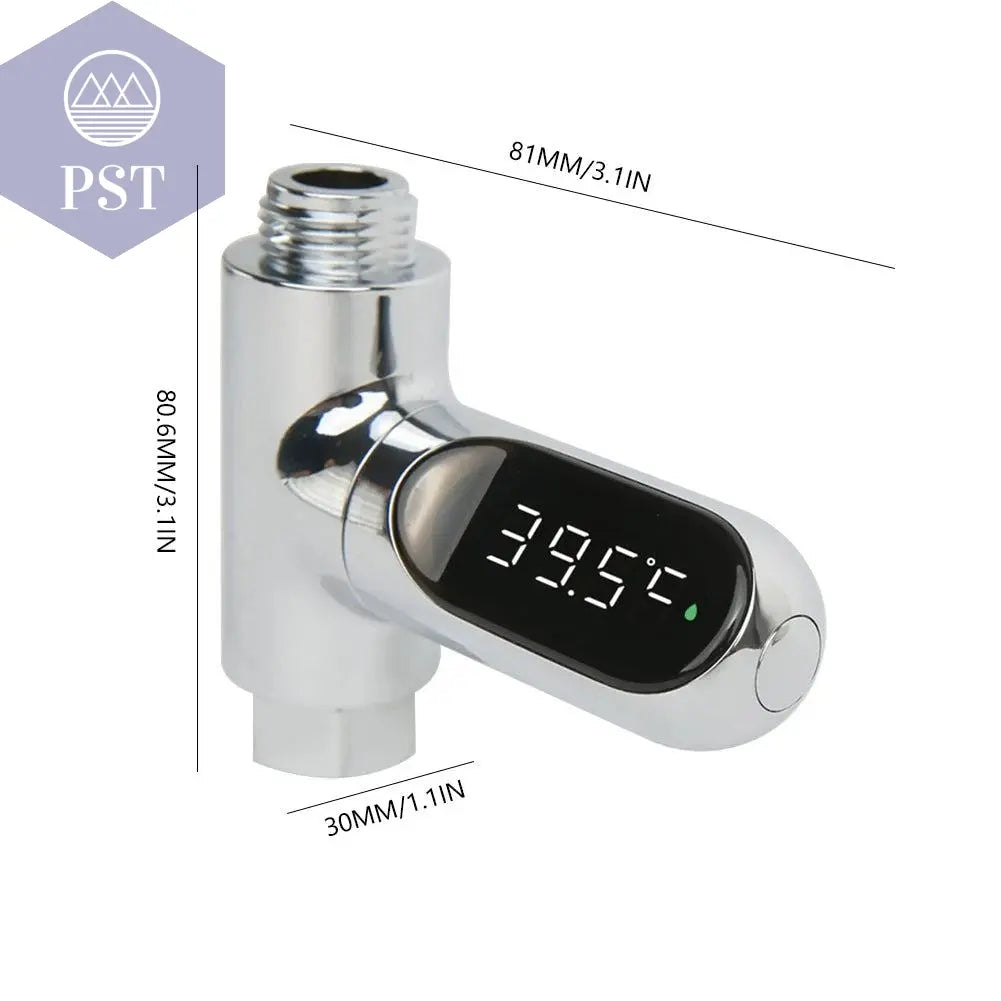 LED Display Water Shower Thermometer Self-Generating Electricity Water Temperature Monitoring Baby Care Smart Temperature Meter - PST PS Tradings