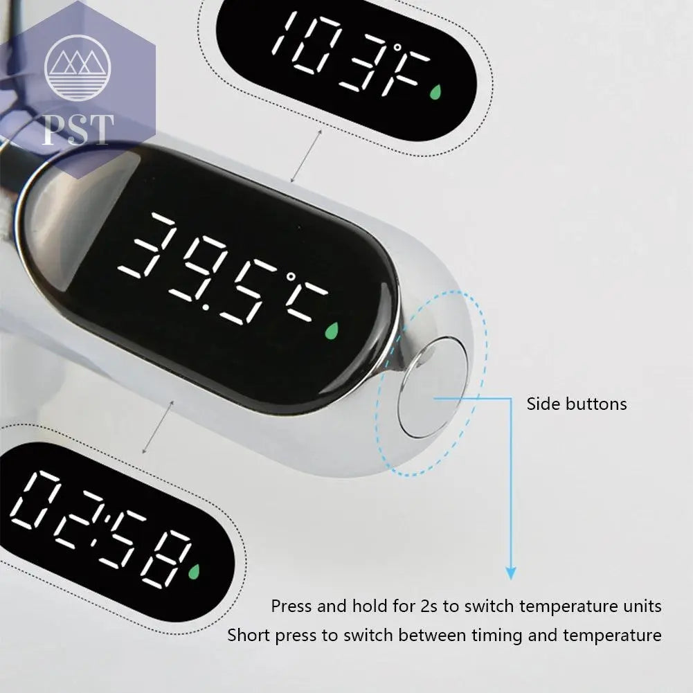 LED Display Water Shower Thermometer Self-Generating Electricity Water Temperature Monitoring Baby Care Smart Temperature Meter - PST PS Tradings