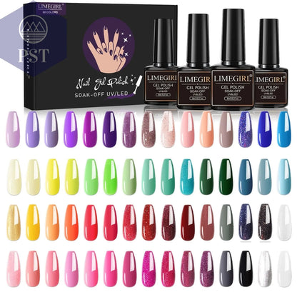 Limegirl Gel Nail Polish Set 60/40/24Colors Semi Permanent UV Led Gel Varnish Soak Off Nail Lacquers Base Top Coat  Limegirl Gel Nail Polish set     PST PS Tradings