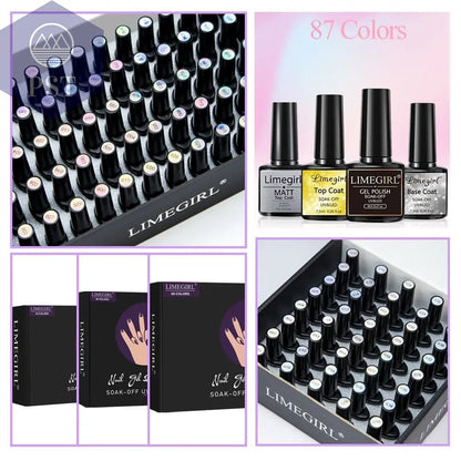 Limegirl Gel Nail Polish Set 60/40/24Colors Semi Permanent UV Led Gel Varnish Soak Off Nail Lacquers Base Top Coat  Limegirl Gel Nail Polish set     PST PS Tradings