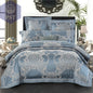 Luxuriöses Satin Jacquard Bettwäsche Set 4-6tlg. PST PS Tradings  PST PS Tradings Queen-6Pcs-Color-9-Fitted-sheet-style PST PS Tradings Luxuriöses Satin Jacquard Bettwäsche Set 4-6tlg.