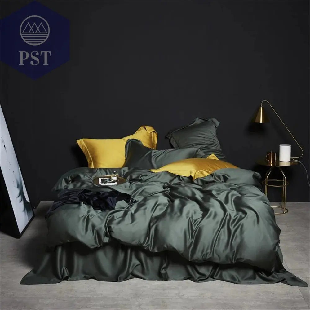 Luxuriöses Seiden Bettwäsche Set Bettbezug Bettzeug PST PS Tradings  PST PS Tradings King-001-Fitted-Bed-Sheet PST PS Tradings Luxuriöses Seiden Bettwäsche Set Bettbezug Bettzeug