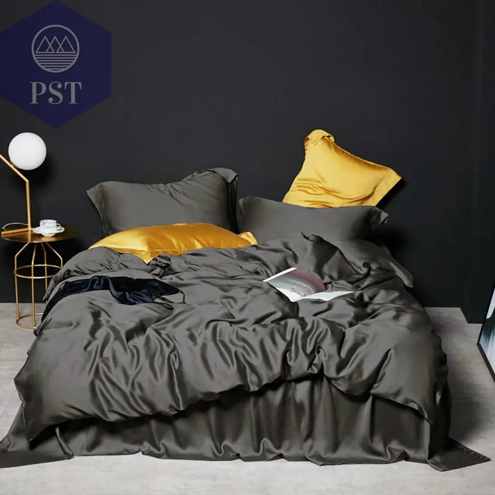 Luxuriöses Seiden Bettwäsche Set Bettbezug Bettzeug PST PS Tradings  PST PS Tradings King-007-Fitted-Bed-Sheet PST PS Tradings Luxuriöses Seiden Bettwäsche Set Bettbezug Bettzeug