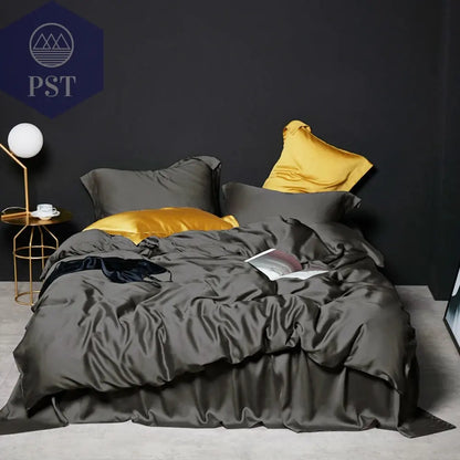 Luxuriöses Seiden Bettwäsche Set Bettbezug Bettzeug PST PS Tradings  PST PS Tradings King-007-Fitted-Bed-Sheet PST PS Tradings Luxuriöses Seiden Bettwäsche Set Bettbezug Bettzeug