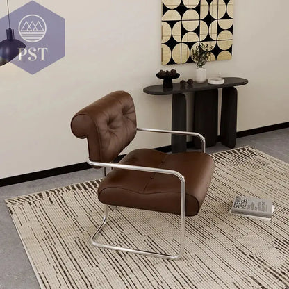 Minimalistischer moderner Wohnzimmer Stuhl aus Edelstahl PST PS Tradings Stuhl PST PS Tradings Brown PST PS Tradings