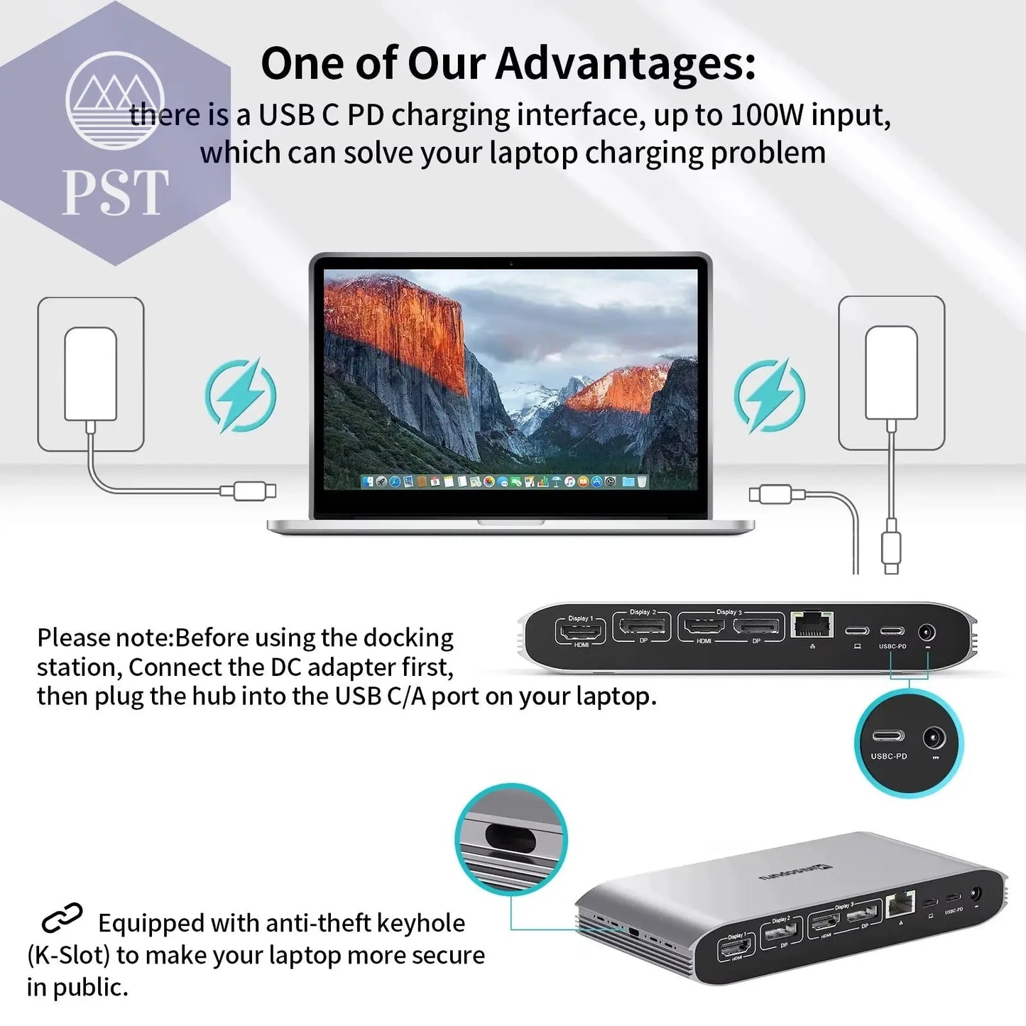 Minisopuru Displaylink Dreifach-Display-Dockingstation Mit 2 HDMI 2 Displayport PD RJ45 4 Usb-Port-Hub Für PC, Laptops Macbook &Windows PST PS Tradings  PST PS Tradings  PST PS Tradings Minisopuru Displaylink Dreifach-Display-Dockingstation Mit 2 HDMI 2 Displayport PD RJ45 4 Usb-Port-Hub Für PC, Laptops Macbook &Windows