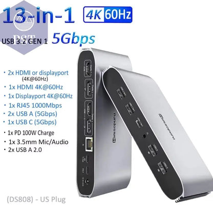 Minisopuru Displaylink Dreifach-Display-Dockingstation Mit 2 HDMI 2 Displayport PD RJ45 4 Usb-Port-Hub Für PC, Laptops Macbook &Windows PST PS Tradings  PST PS Tradings Us-Pluy PST PS Tradings Minisopuru Displaylink Dreifach-Display-Dockingstation Mit 2 HDMI 2 Displayport PD RJ45 4 Usb-Port-Hub Für PC, Laptops Macbook &Windows