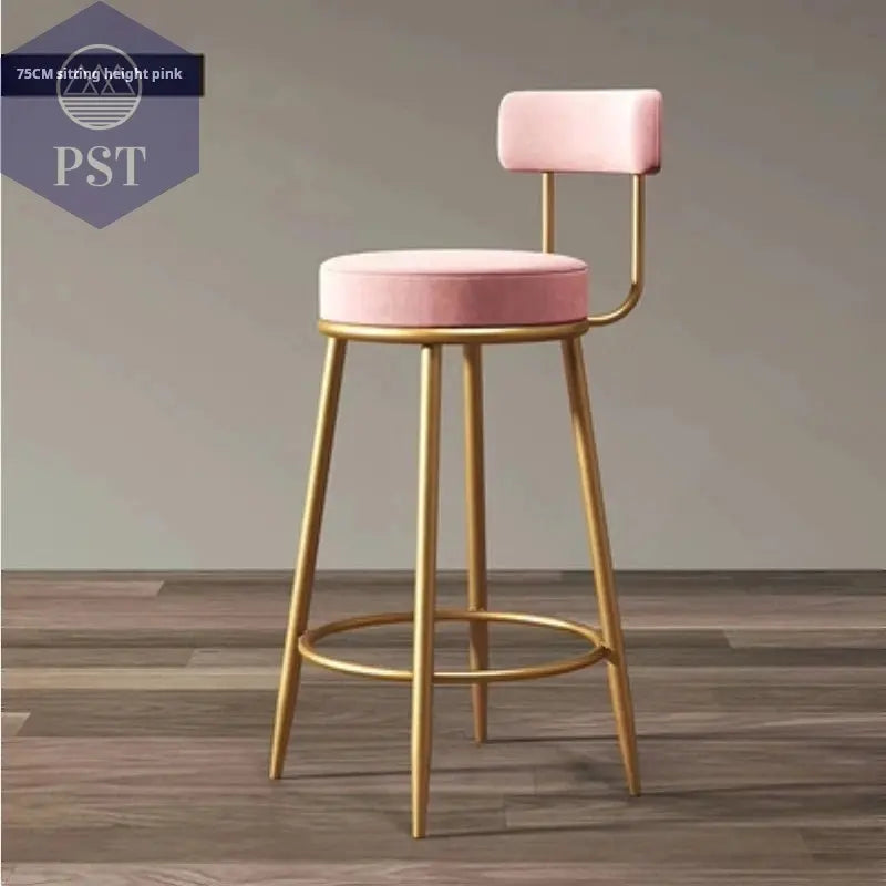 Moderne Einfachheit nordischen Barhocker ins Licht Luxus Bar stuhl Design Hocker nach Hause mit Rückenlehne Leders essel Theke Arbeits hocker       PST PS Tradings