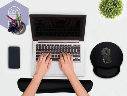 New Wrist Rest Mouse Pad Memory Foam Superfine Fibre Wrist Rest Pad Ergonomic Mousepad for Typist Office Gaming PC Laptop - PST PS Tradings
