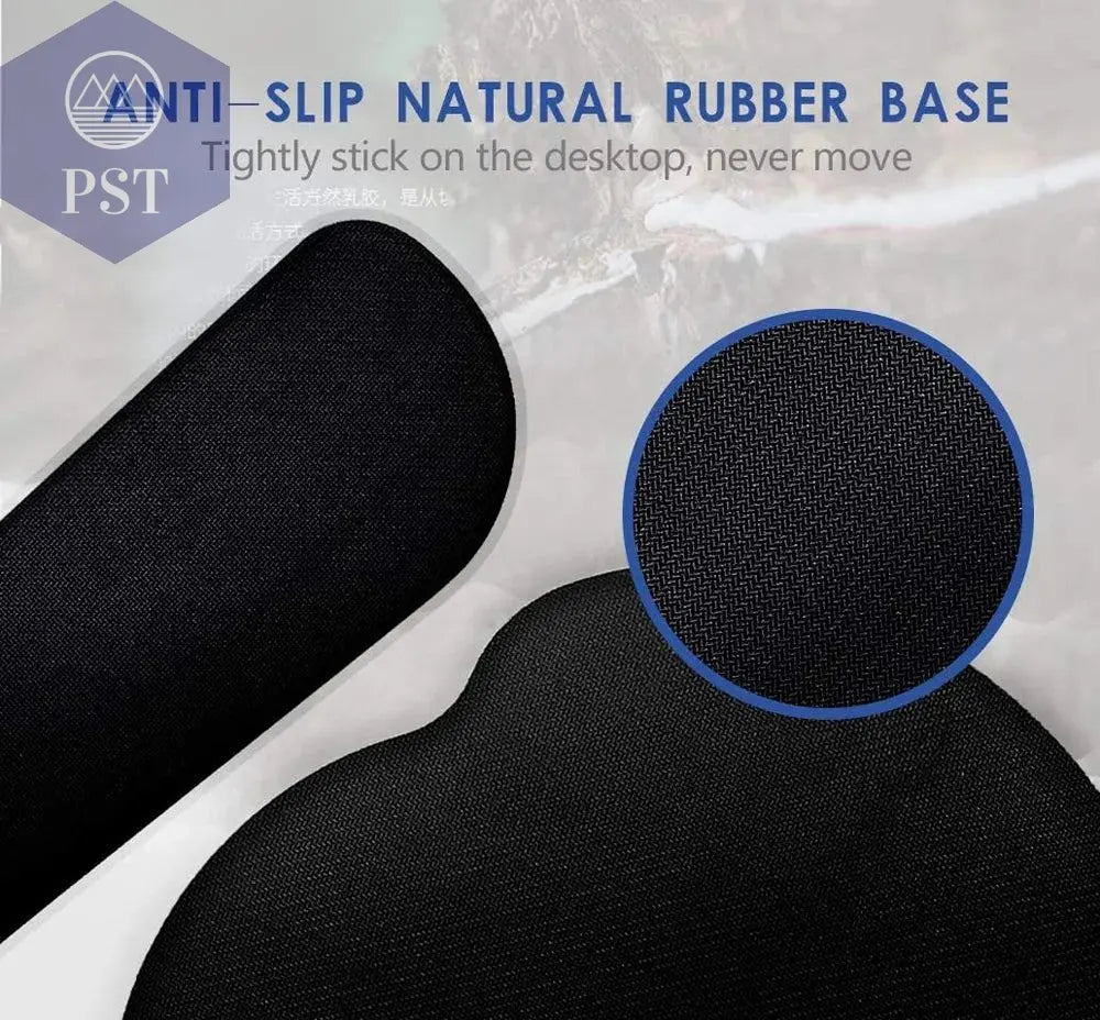 New Wrist Rest Mouse Pad Memory Foam Superfine Fibre Wrist Rest Pad Ergonomic Mousepad for Typist Office Gaming PC Laptop - PST PS Tradings