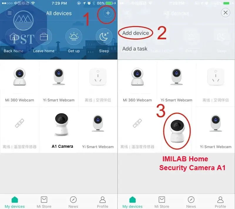 Original Smart Camera 2K 1296P HD 360 Angle WiFi Night Vision Webcam Video IP Camera Baby Security Monitor for Xiaomi Mihome APP       PST PS Tradings