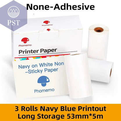Phomemo Thermal Paper Printable Self-adhesive Sticker Paper Roll for Phomemo M02/M02S/M02 Pro Printer Label Printing Paper - PST PS Tradings