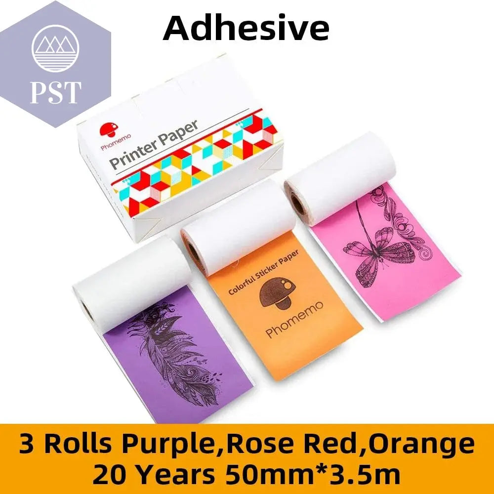 Phomemo Thermal Paper Printable Self-adhesive Sticker Paper Roll for Phomemo M02/M02S/M02 Pro Printer Label Printing Paper - PST PS Tradings